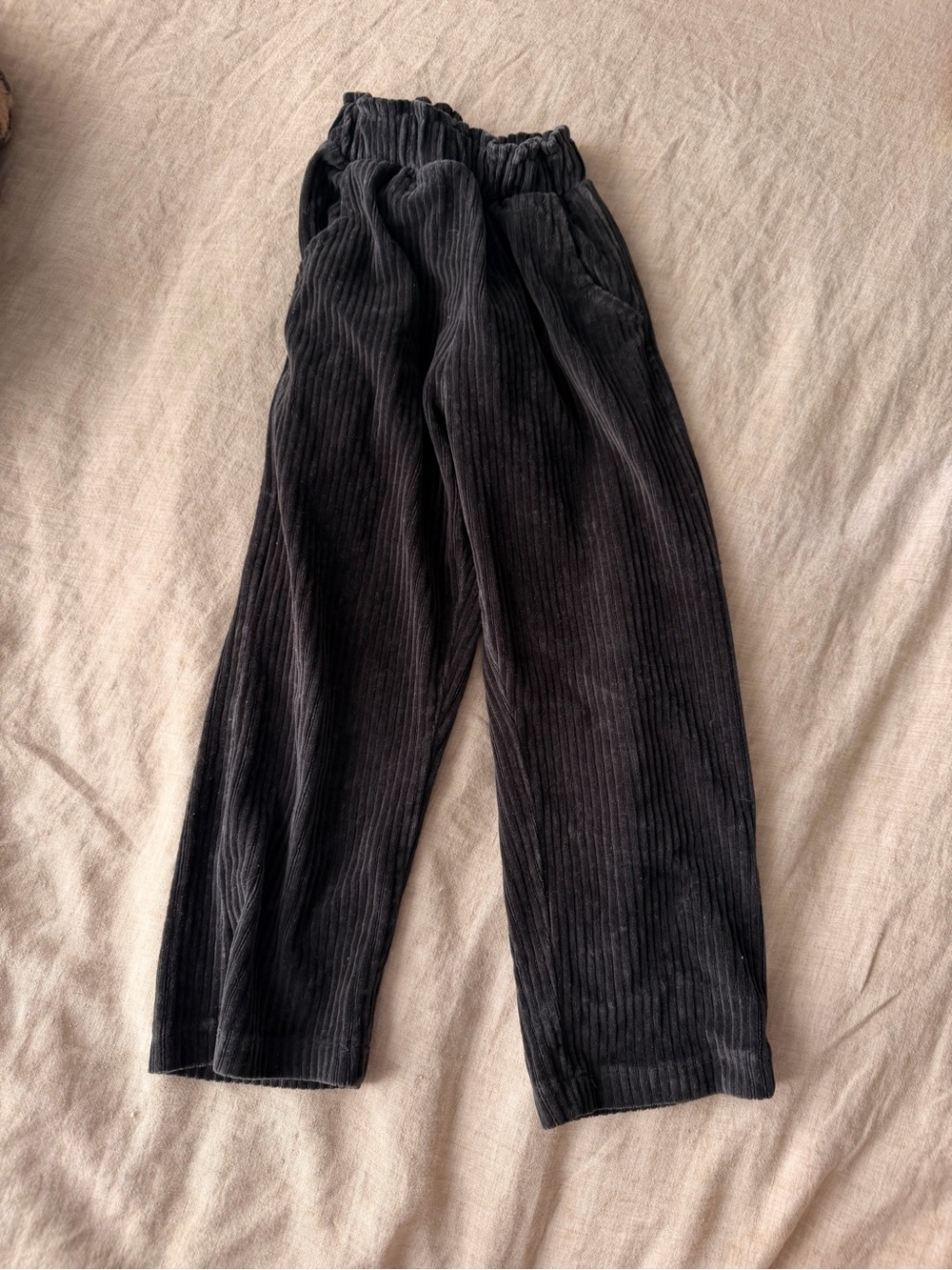 Zara Black Corduroy Jogger Pants